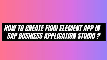 How to Create Fiori Element Application in SAP BAS ?