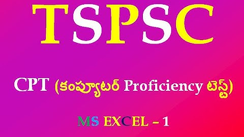 Tspsc CPT Question for Group 4,Group 2,TSSPDCL,TSRTC and All Telangana GOVT Jobs(Excel-1)