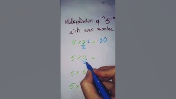 multiplication of 5 with even numbers hack #mathtricks #easymaths #shortsfeed #ytshorts