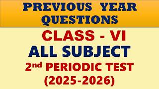 DAV CLASS 6 PREVIOUS YEAR QUESTION PAPER | ALL SUBJECT | PERIODIC TEST 2 | 2025-26 #dav