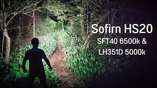 Sofirn Hs20 Sft40 Version 2100Lm Beam Shot Presentation In Dark Rainforest
