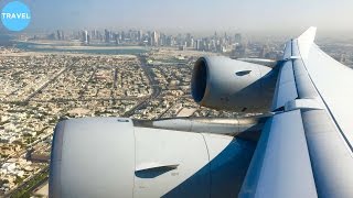 Lufthansa A340-600 Epic Engine-View Takeoff from Dubai International Airport!