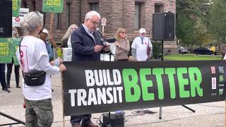 Keith Irish speaks at Queens Park - “Keep the Subway on Yonge”