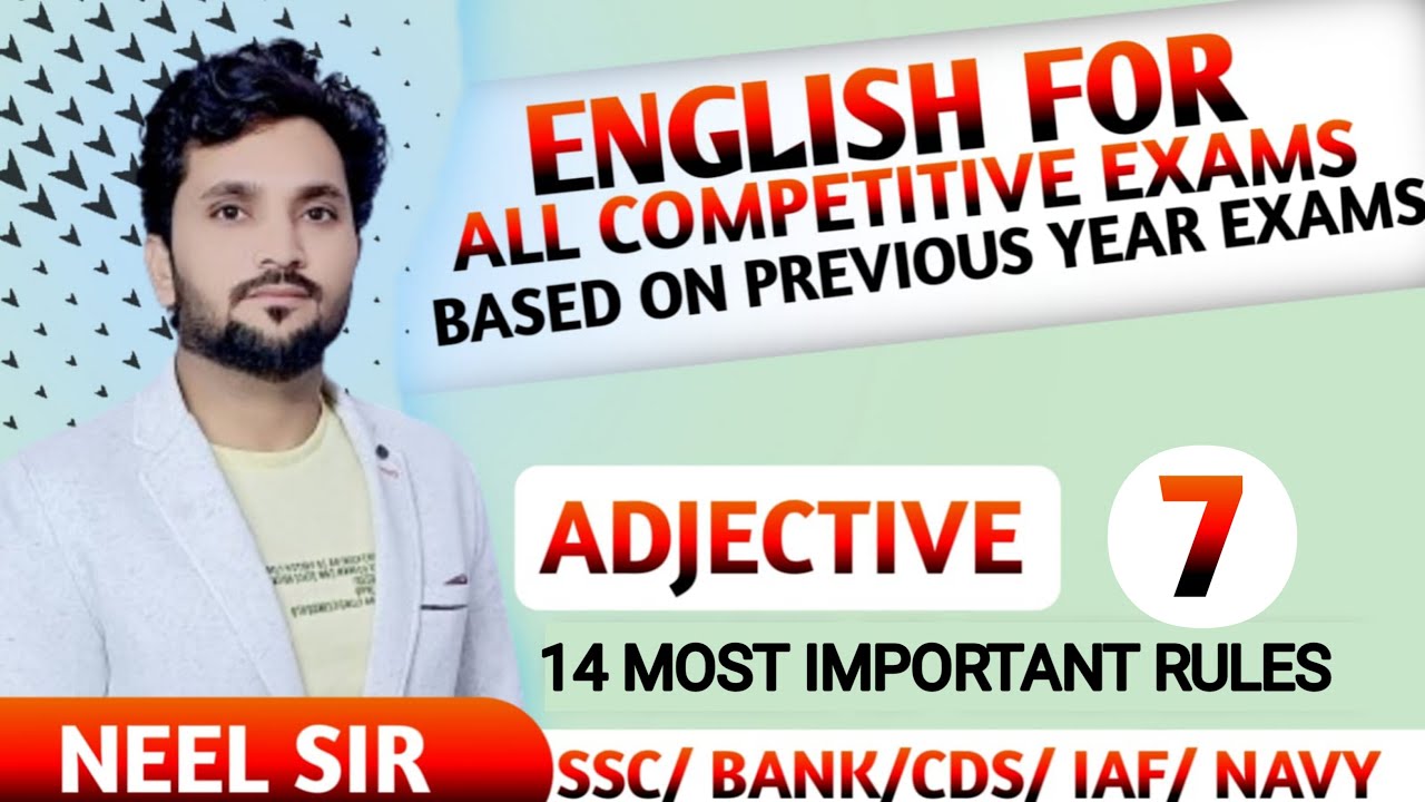 14 important rules of Adjective | Adjective Class 7 | Adjective by Neel Sir