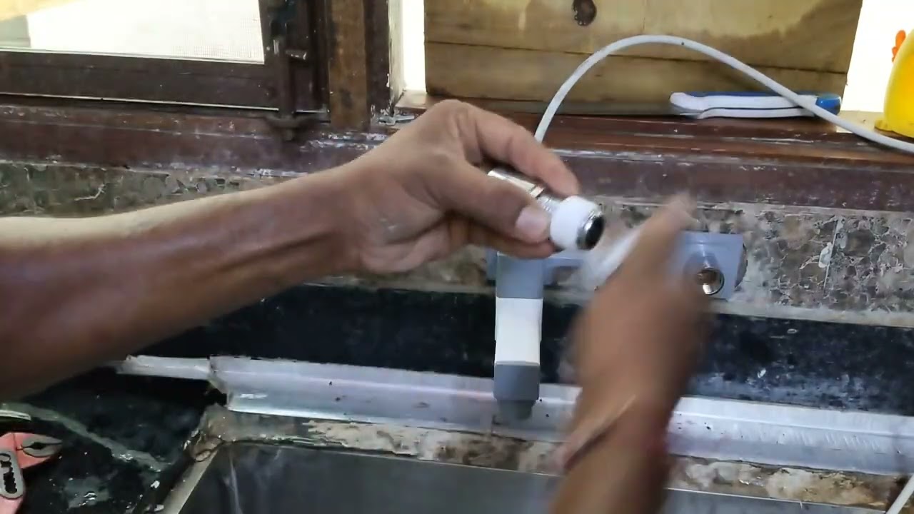 Kitchen mixer fitting! Plumber work!