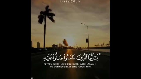 إِنَّ اللَّهَ وَمَلَائِكَتَهُ يُصَلُّونَ عَلَى النَّبِيِّ .القارئ رعد الكردي✨🍂