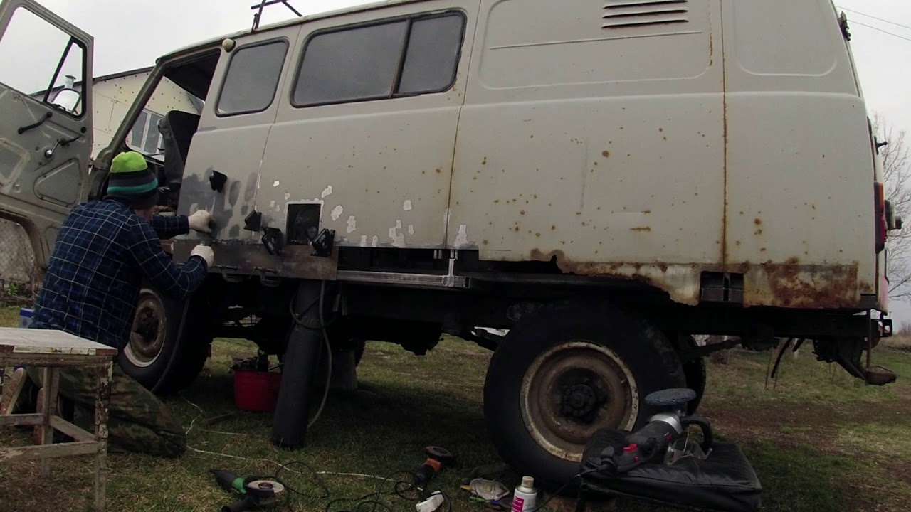 Самостоятельный ремонт и покраска кузова легендарного УАЗа «буханки»
