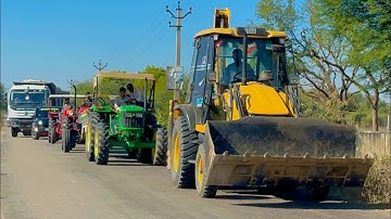 Jcb 3dx Backhoe Machine Mahindra Swaraj New Eicher Sonalika Tractor Loading Trolley Truck video 4×4