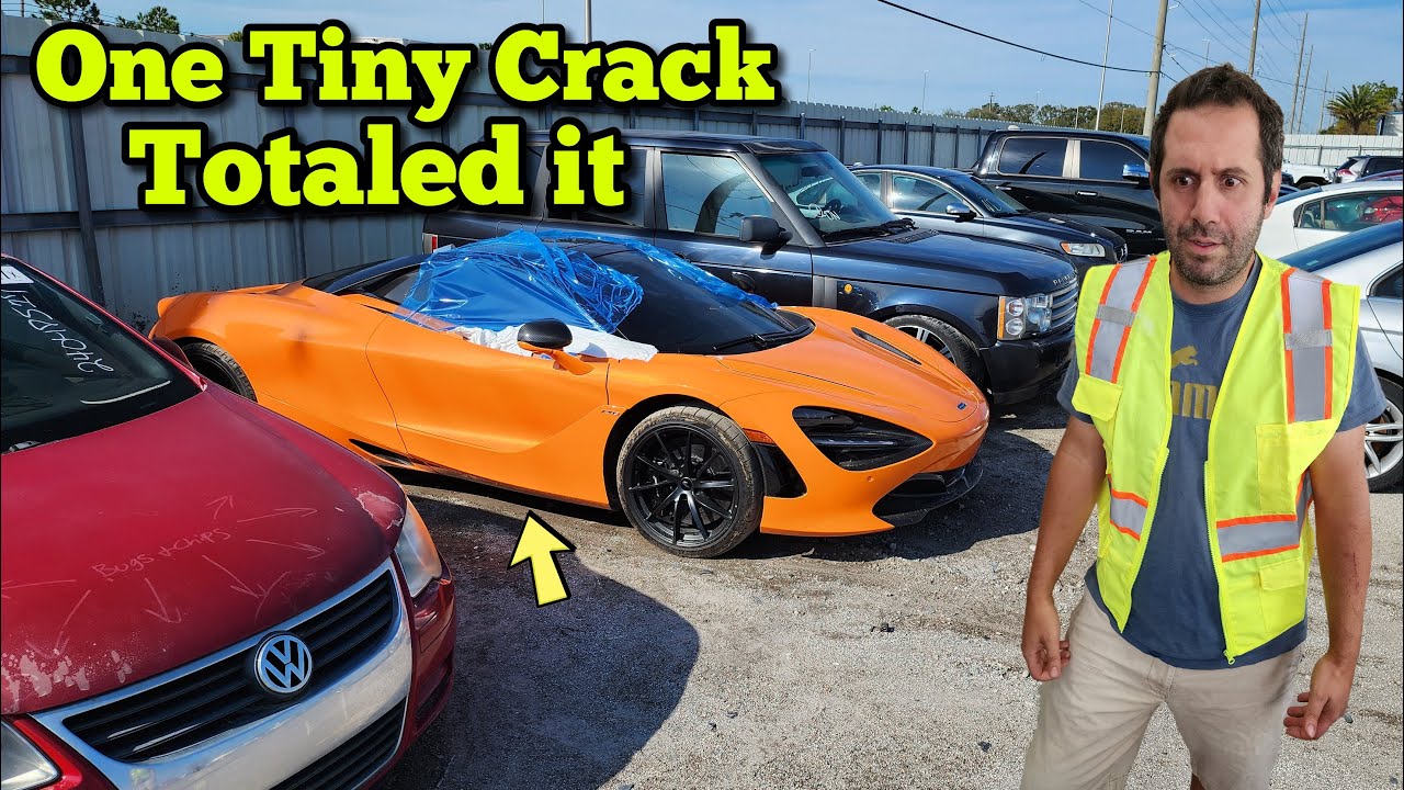 ⁣I Found a Brand New $300,000 McLaren at the Scrap Car Auction! You Won't Believe why it was Tot