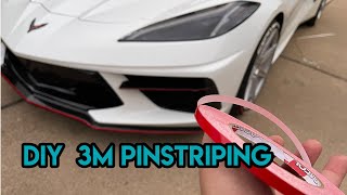 DIY How to do 3M Pinstriping in your car, my car, #C8 #Corvette