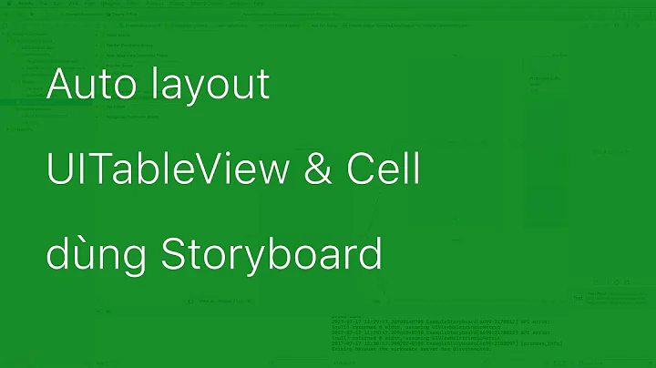 25-UITableView#1.Auto layout UITableView và UITableViewCell trong  Storyboard với Xcode 9