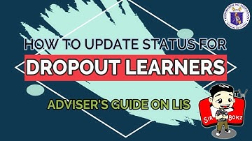 How to Update Status of DropOut Learners in the LIS   II  Adviser