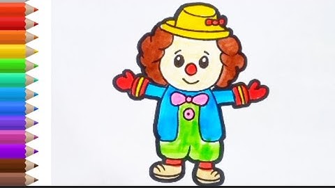 How to draw clown drawing for kids #drawing #easydrawing #stepbystep 