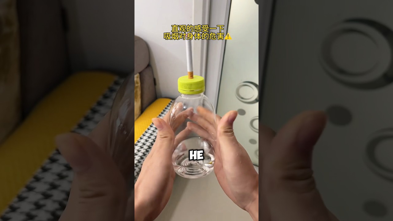 😳Этот простой эксперимент показывает, к чему приводит курение.