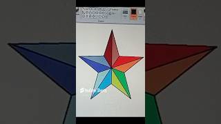 Draw 3d star in Mspaint #3d #mspaint