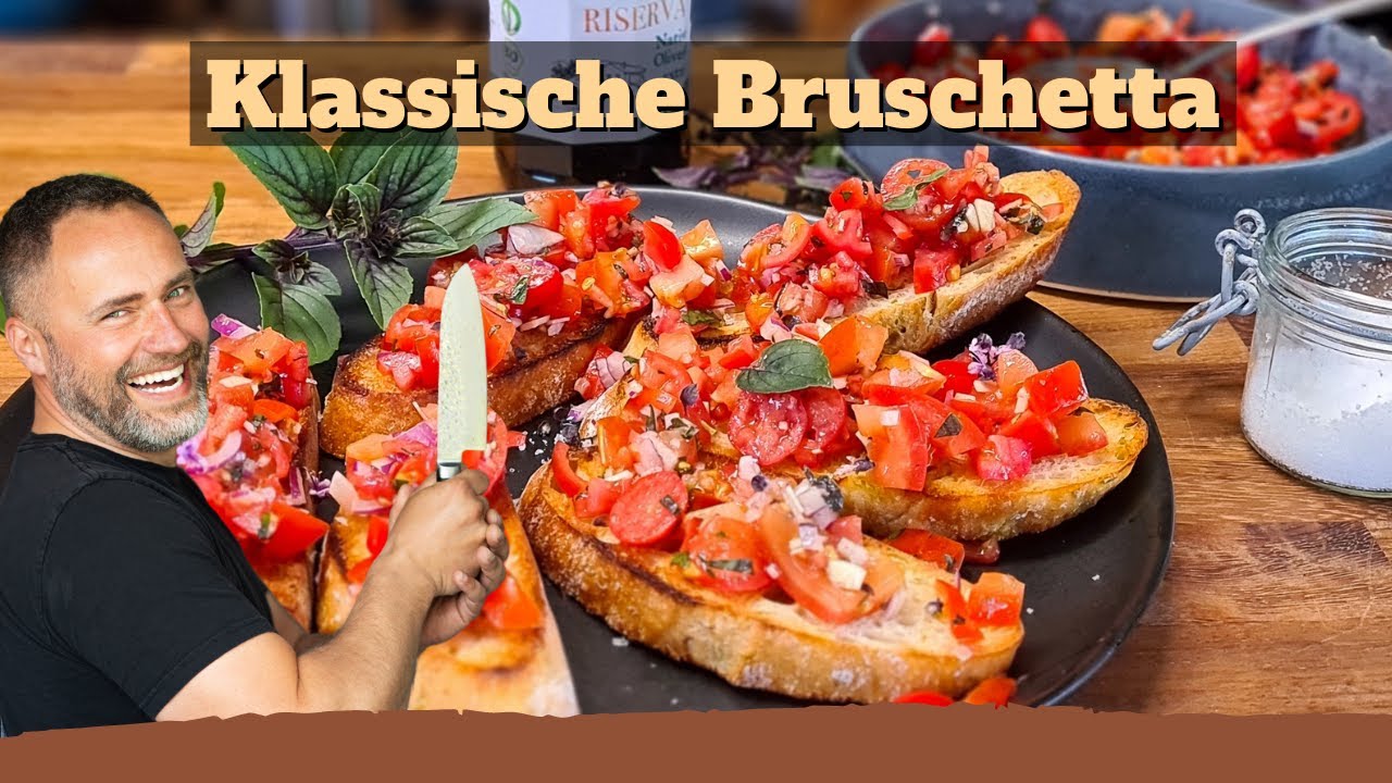 Klassische Bruschetta vom Feinsten! Knusprig, frisch und grandios Lecker! Vegan...
