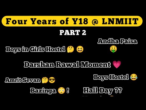 Four Years at LNMIIT | Y-18 |  Part 2