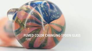 Fumed Purple Color Changing Gl S Pipe W Gl Marble