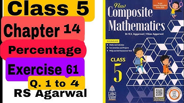 Class 5 Chapter 14 Percentage Exercise 61 Part 1(Q.1 to 4) Composite maths CBSE RBSE #percentage 👍