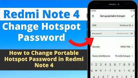 How to Change Portable Hotspot Password in Redmi Note 4 | Redmi Mobile Hotspot Password Change