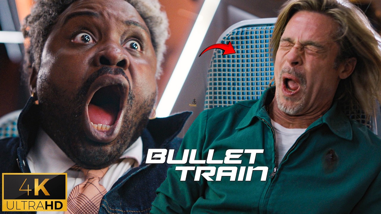 Brad Pitt Fights Brian Tyree Henry Silently - Bullet Train 4k scene ...