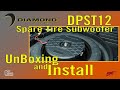 Diamond Audio Spare Tire Subwoofer DPSD12 unboxing and install