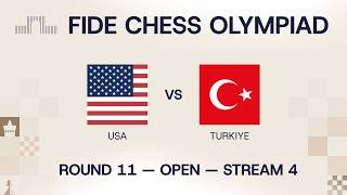 FIDE Chess Olympiad 2026 | Round 11 | USA vs Turkiye | Open