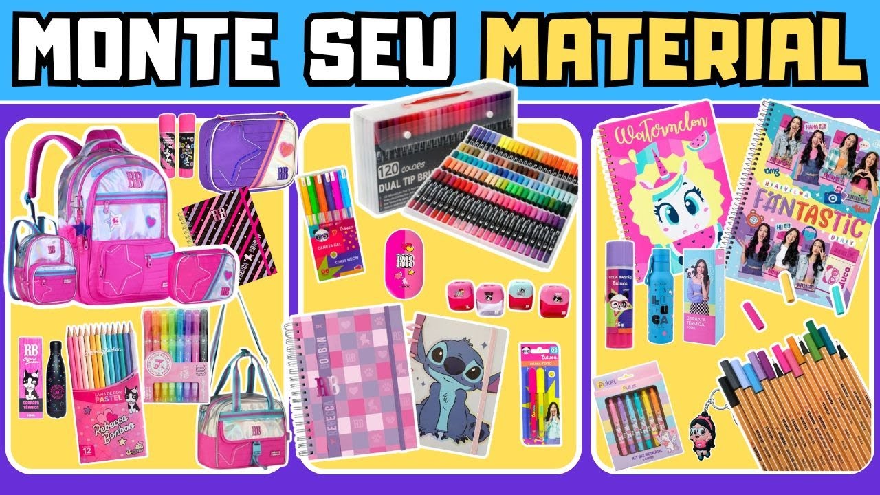 🎒💖 MONTE O SEU MATERIAL ESCOLAR MAIS INCRÍVEL | FAÇA SUAS ESCOLHAS! ✨✏️