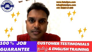 100% Job Guarantee | Customer TESTIMONIALS | தமிழ் & English Training | IT STU2PRO | BN Reviews