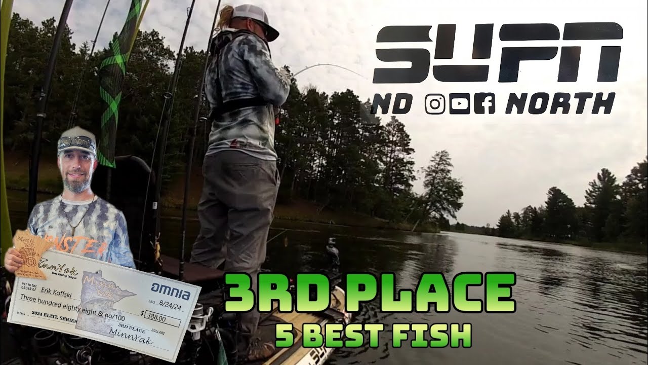 3rd Place Finish in MinnYak Elite Series Kayak Bass Fishing Tournament From the SUP