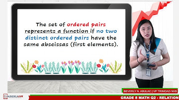 GRADE 8 MATH Q2   RELATION AND FUNCTION