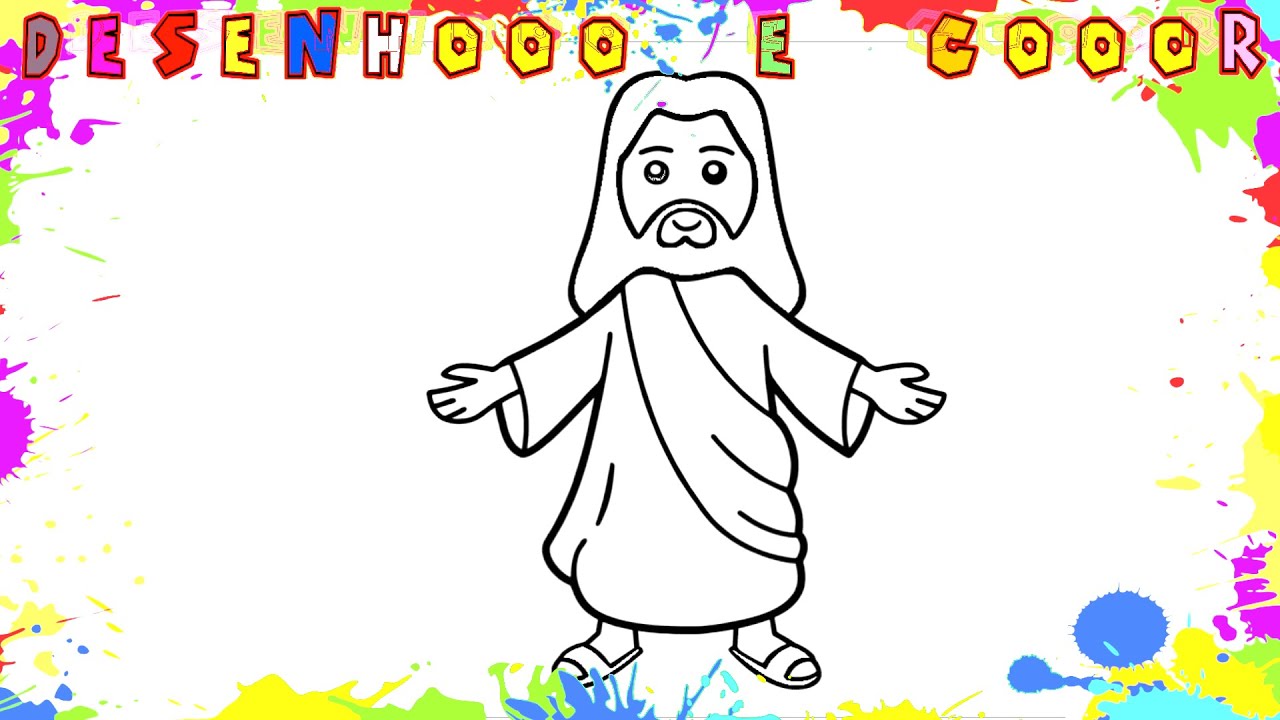 Como Desenhar JESUS CRISTO | FÁCIL | Desenho para Colorir e Imprimir |  Desenhooo e Cooor - YouTube