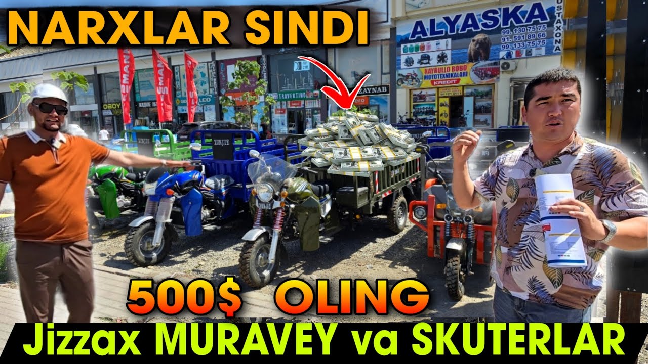 JIZZAX SKUTER MURAVEY MOTOSIKIL NARXLARI 2024 ENG ARZON JOYIDAN 12.VILOYATGA DASTAVKASI BILAN