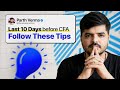 CFA Last 10 Days Strategy | WATCH OUT | @thevaluationschool 