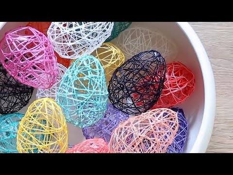 Uskrsnja Dekoracija / Uskrsnja Jaja Od Konca / Napravi sam / Easter / Yarn Easter Eggs