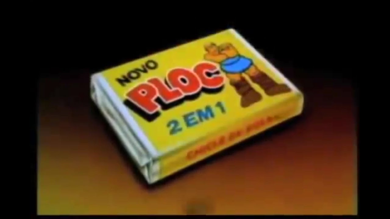 1985 - Comercial chiclete Ploc Gigante 