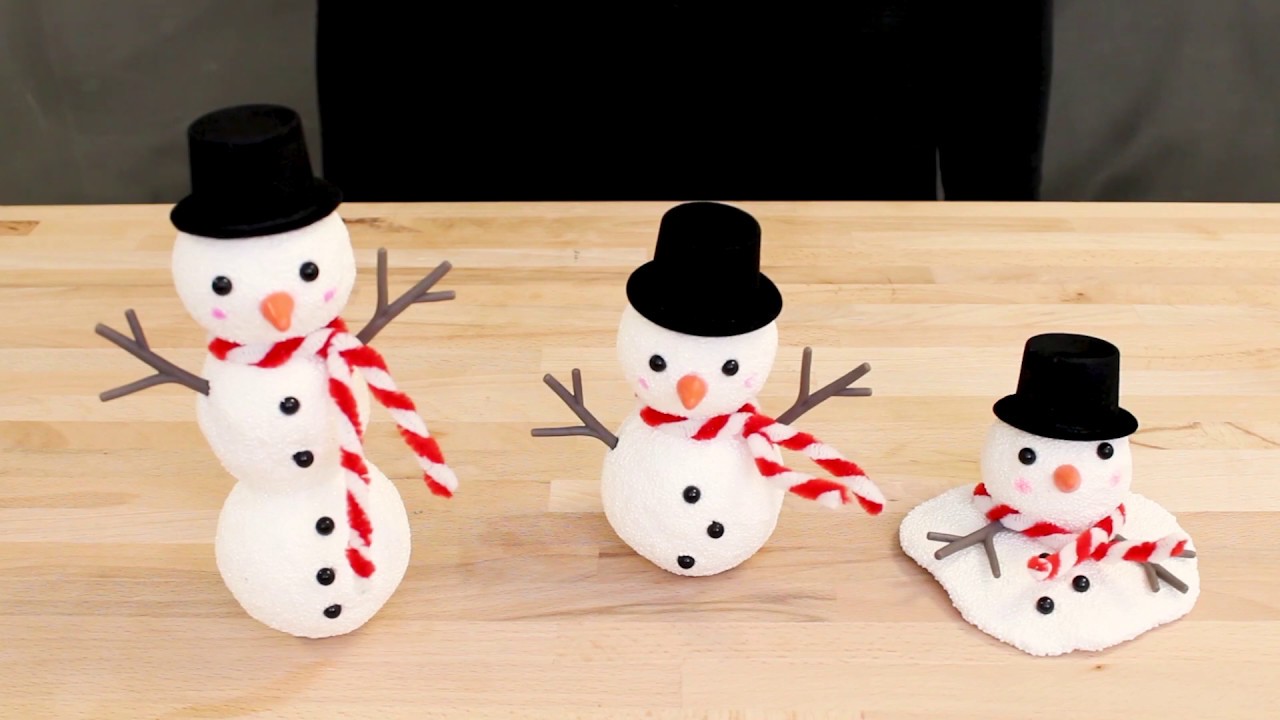 Kit modelage Foam Clay - Bonhommes de neige - YouTube