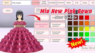 New Update Mio Aida's New Barbie Pink Gown 🩷🎀 | Secret Outfit Unlocked in Sakura School Simulator