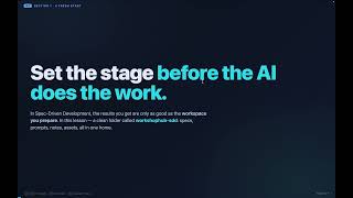 Spec-Driven Development Masterclass: Prepare Your AI Coding Workspace for SDD | Unit 02