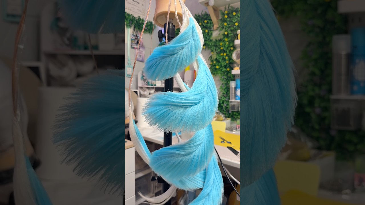 Yao Guang cosplay wig styling in progress #honkaistarrail #hsr #yaoguang #cosplay