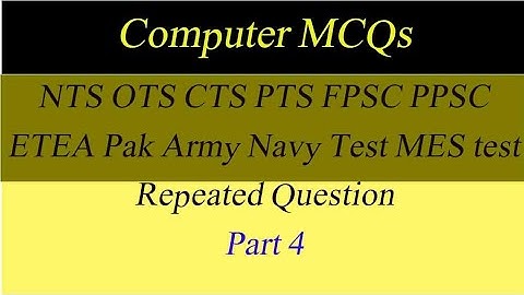 Most repeated computer mcqs in nts|most important computer mcqs