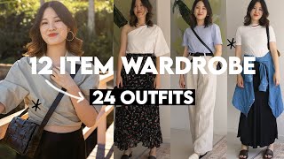 SPRING CAPSULE WARDROBE CHALLENGE | 12 items, 24+ outfits