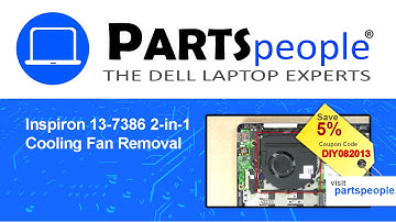 Dell Inspiron 13-7386 2-in-1 (P91G001) Cooling Fan How-To Video Tutorial