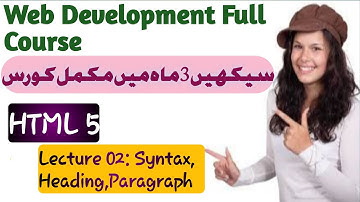 HTML5 Lecture 02 |Headings| Paragraph| in Urdu/Hindi