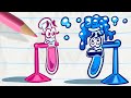 Pencilmate & Pencilmiss 🧪 EXPERIENCES 🧪 Crazy Science experiments 🔬 Cartoons 2021