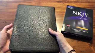 ✚ Open Bible ✚ Bible Review: Cambridge NKJV Wide Margin Reference Bible (Black Calf Split) #bible