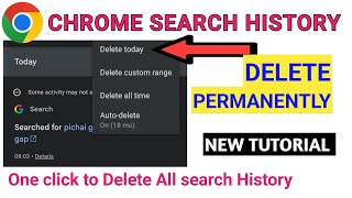 How to Delete Chrome Search history Permanently in mobile | Step by step Tutorial video