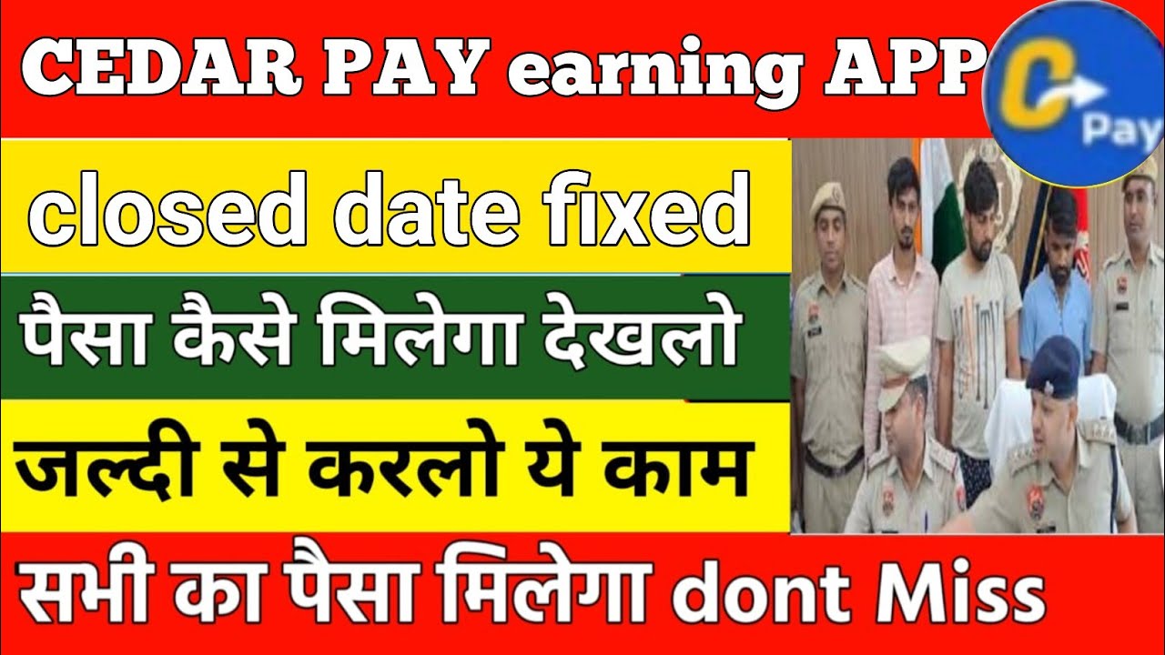 Cedar pay app new update|cedar pay app kab tak chalega|cedar pay app real & fake|cedar paywithdrawal