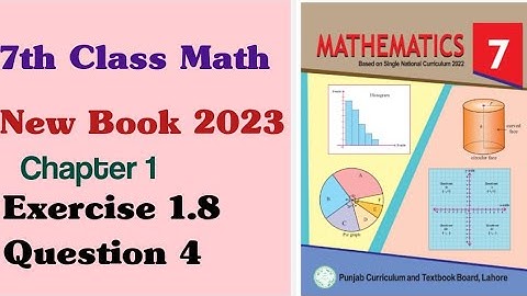 7th Class Math New Book 2023 Chapter 1 Exercise 1.8 Question 4