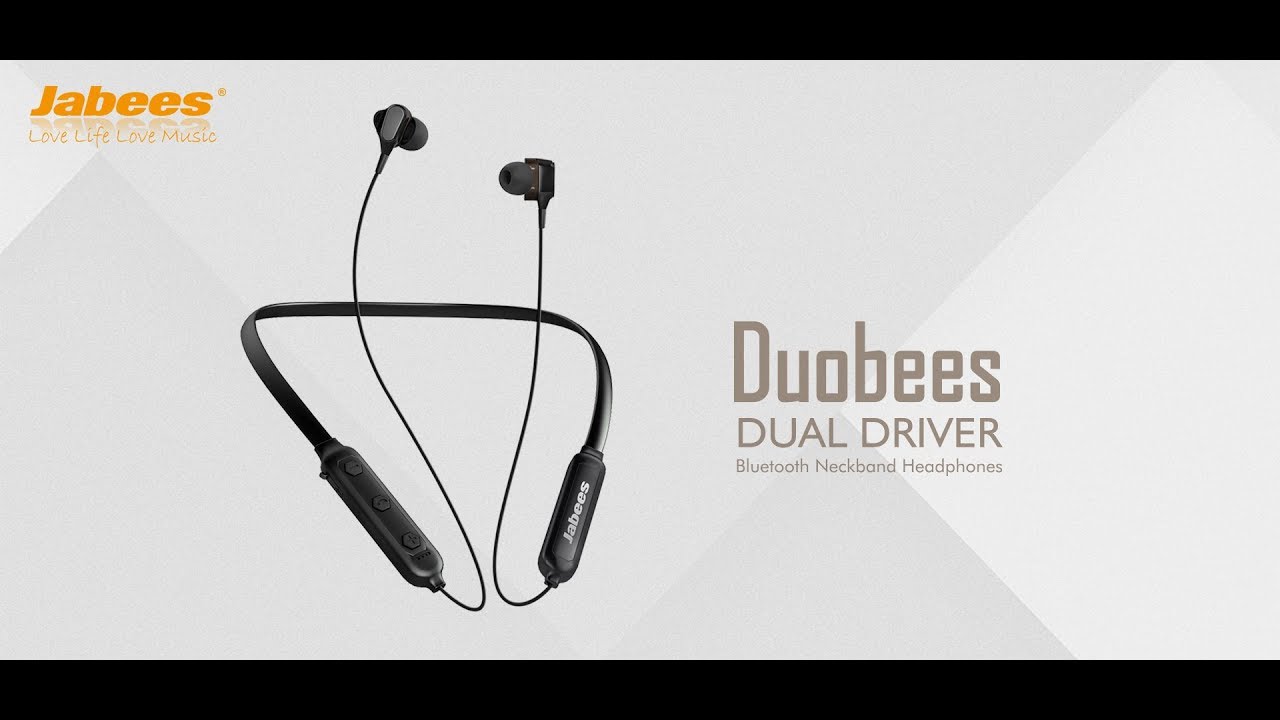 Duobees Bluetooth Neckband Headphones with Dual Driver video thumbnail